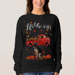 Maple German Shepherd Dog Leaf Fall Autumn Red Tru Sweatshirt