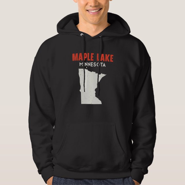 Maple Lake Minnesota USA State America Travel Minn Hoodie (Front)