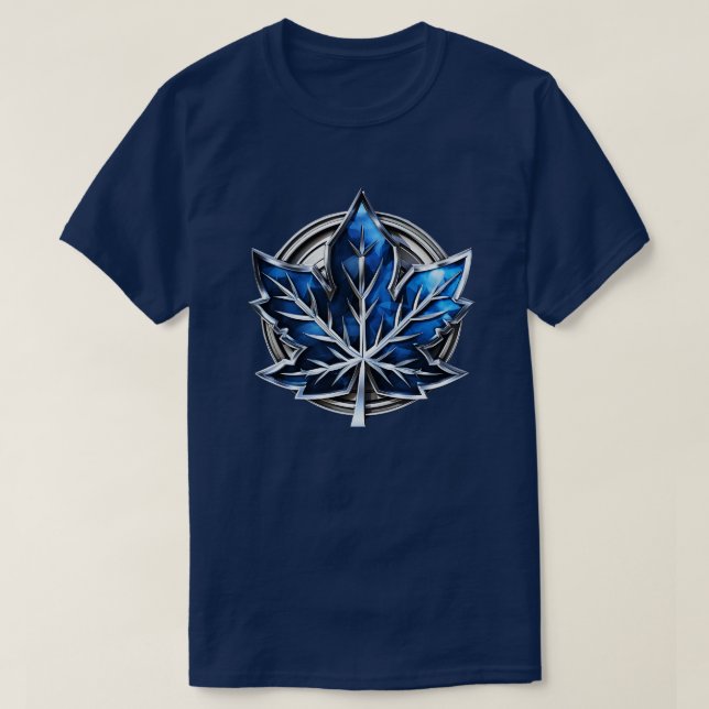 Maple Leaf 3D Badge T-Shirt (Design Front)