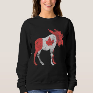 Maple Leaf Animal Canadian Flag Canada Men Women Sweatshirt