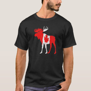 Maple Leaf Animal Canadian Flag Canada T-Shirt