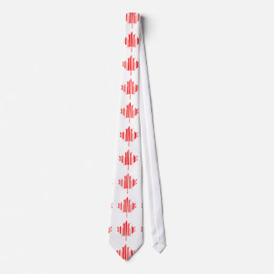 MAPLE LEAF BAR CODE CANADA FLAG Barcode Pattern Tie