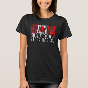 Maple Leaf Barcode Proud Canadian Flag Country Can T-Shirt