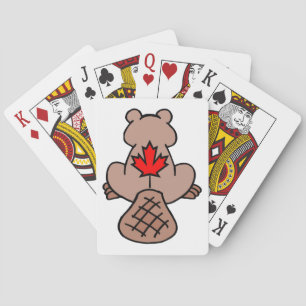Maple Leaf Beaver Playing Cards