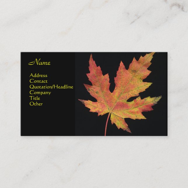 Maple Leaf Business Card (Front)