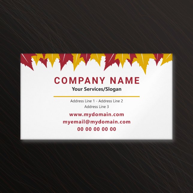 Maple Leaf Business Card Magnet (Maple Leaf Business Card Magnet)