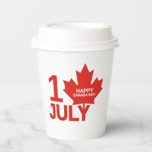Maple Leaf Canada Day 1s July Celebration Gift  Paper Cups