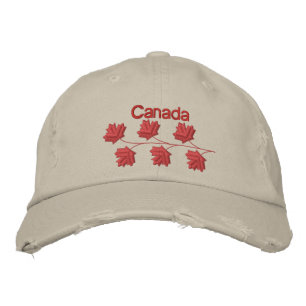 Maple Leaf Canada Embroidered Hat