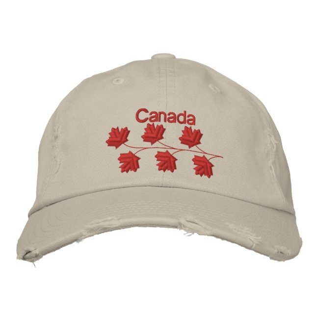 Maple Leaf Canada Embroidered Hat (Front)