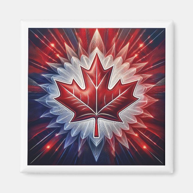 Maple Leaf Canadian Flag Fractal                 Magnet (Front)