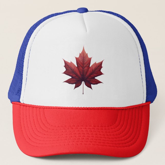Maple Leaf Cap, Apparel, Fall Clothing Trucker Hat (Front)