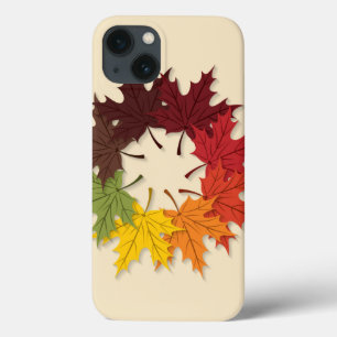 Maple leaf circle iPhone 13 case