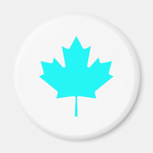 Maple Leaf CyanTransp The MUSEUM Zazzle Gifts Magnet