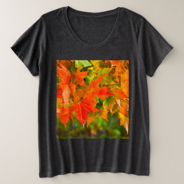 Maple Leaf Dance Plus Size T-Shirt (Design Front)