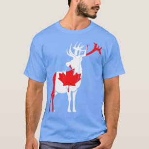 Maple Leaf Deer Canada T-Shirt