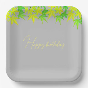 Maple leaf design paper plate