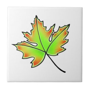 Maple Leaf, fall leaves, Autumn colours Tile