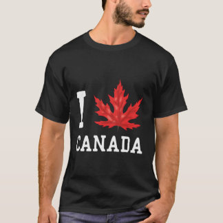 Maple Leaf Flag Patriotic Canadian He I Love Canad T-Shirt