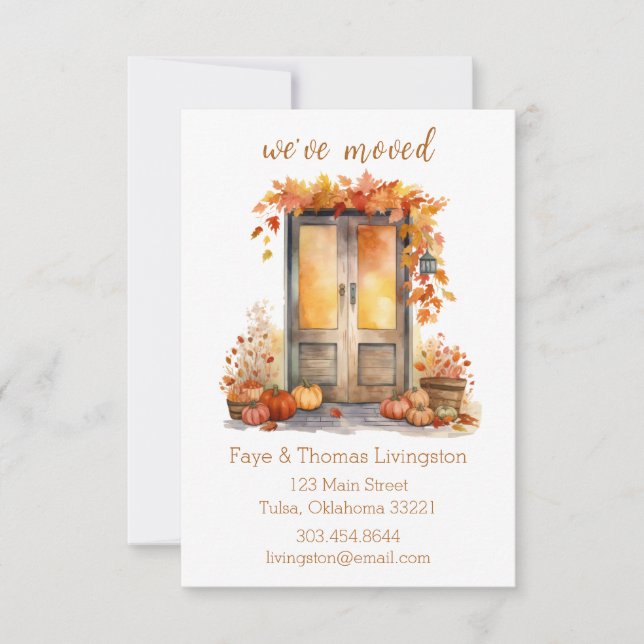 Maple Leaf Front Door, Moving Announcement (Front)