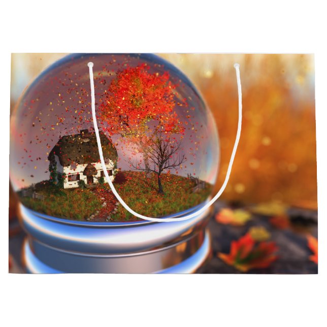 Maple Leaf Globe Gift Bag (Front)