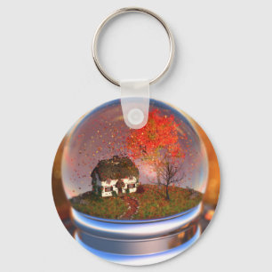 Maple Leaf Globe Keychain