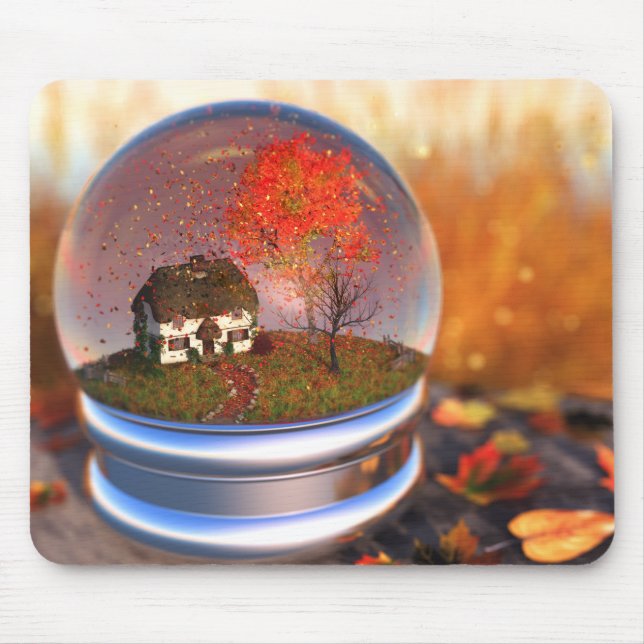 Maple Leaf Globe Mousepad (Front)