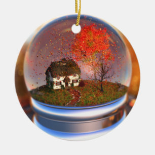 Maple Leaf Globe Ornament
