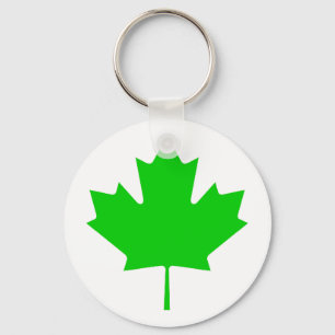 Maple Leaf Green Transp The MUSEUM Zazzle Gifts Key Ring