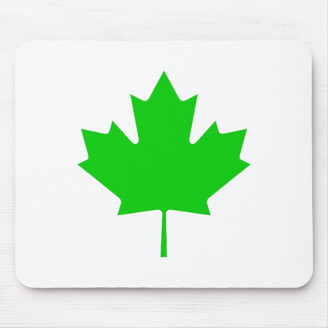 Maple Leaf Green Transp The MUSEUM Zazzle Gifts Mouse Pad (Front)