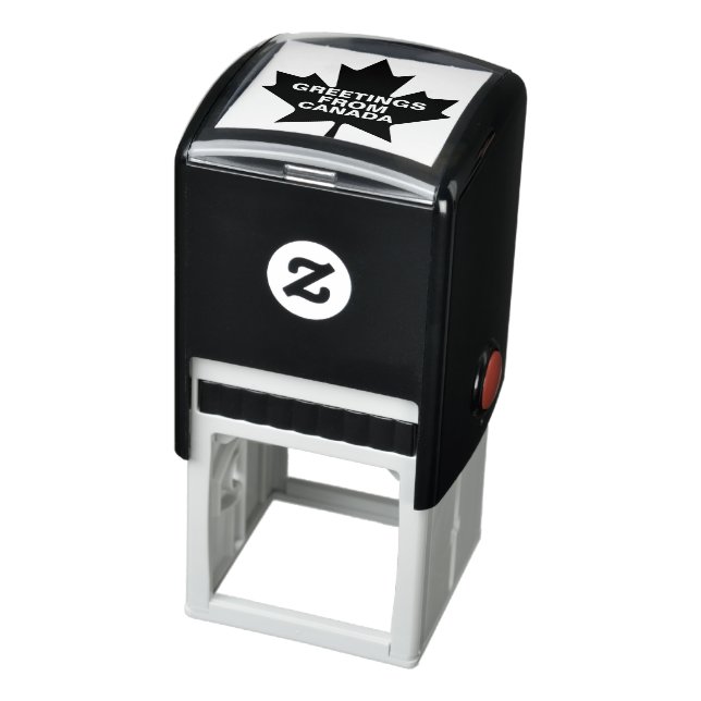 Maple Leaf Greetings From Canada customisable Self-inking Stamp (Product)