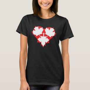 Maple Leaf Heart Love Canada T-Shirt