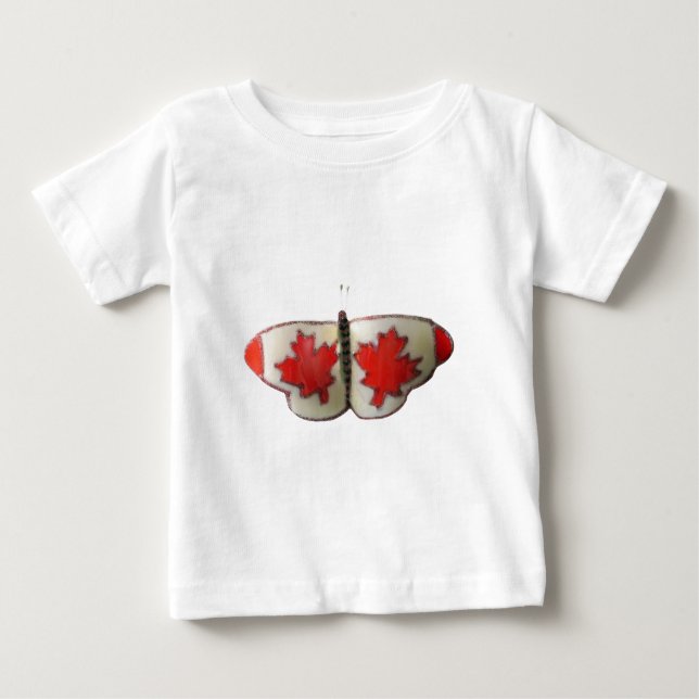 "Maple Leaf Monarch" Canadian Flag Butterfly  Baby T-Shirt (Front)