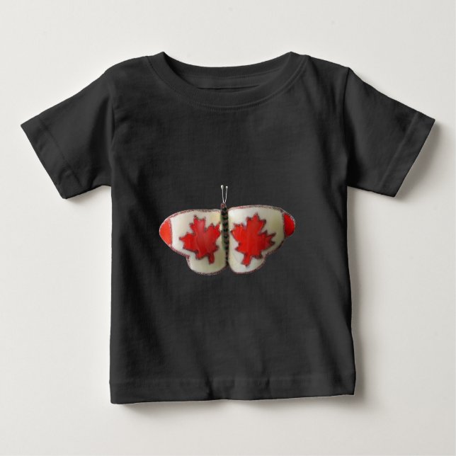 "Maple Leaf Monarch" Canadian Flag Butterfly  Baby T-Shirt (Front)