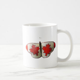 "Maple Leaf Monarch" Canadian Flag Butterfly  Coffee Mug