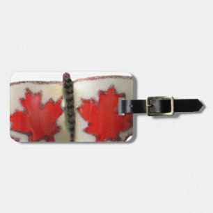 "Maple Leaf Monarch" Canadian Flag Butterfly  Luggage Tag