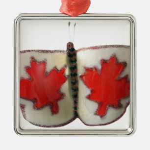 "Maple Leaf Monarch" Canadian Flag Butterfly  Metal Tree Decoration