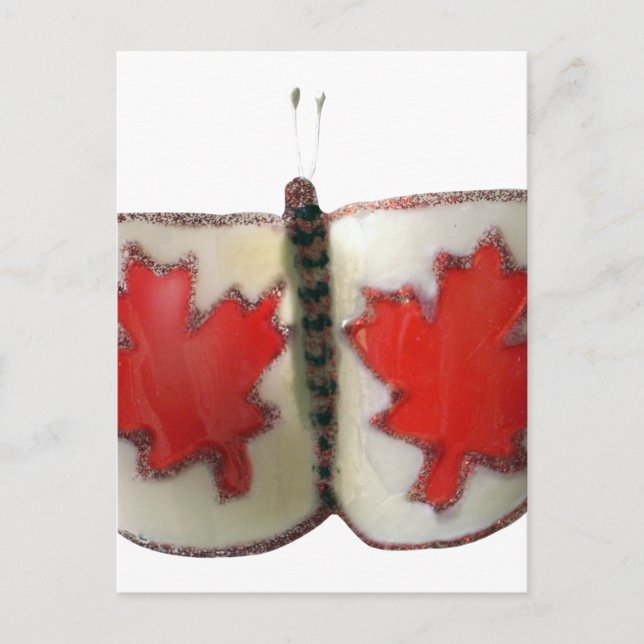 "Maple Leaf Monarch" Canadian Flag Butterfly  Postcard (Front)