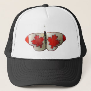 "Maple Leaf Monarch" Canadian Flag Butterfly  Trucker Hat