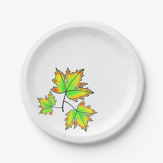 Maple Leaf Paper Plate (Front)