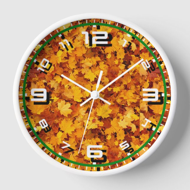 Maple Leaf Pattern-25877 Clock (Front)