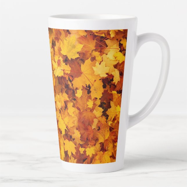 Maple Leaf Pattern-25877 Latte Mug (Right)