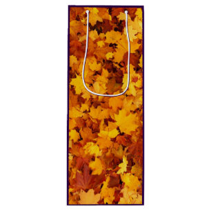 Maple Leaf Pattern-25877 Wine Gift Bag