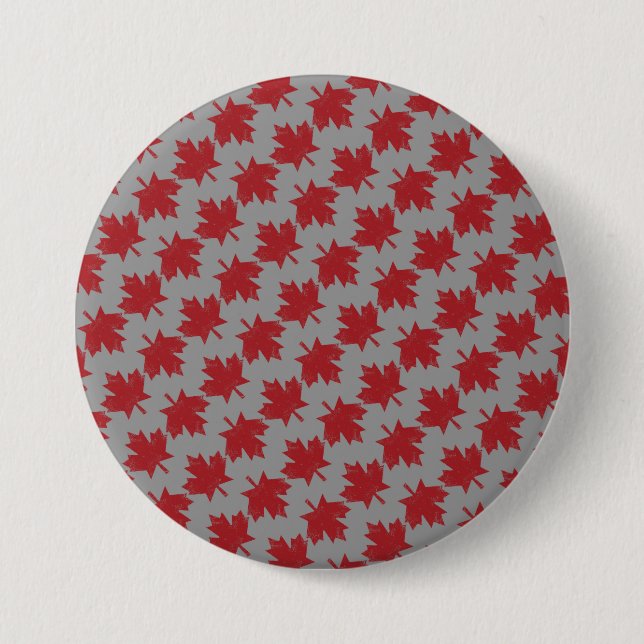 Maple Leaf Pattern 7.5 Cm Round Badge (Front)