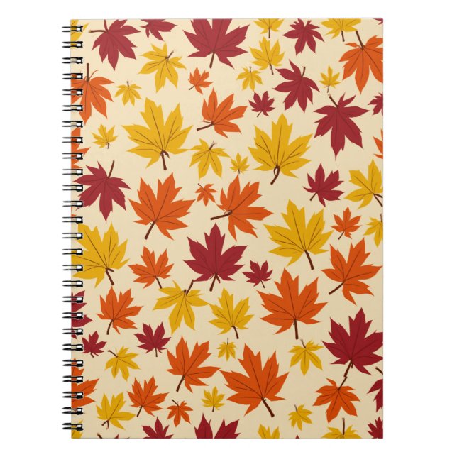maple leaf pattern design notebook (Front)