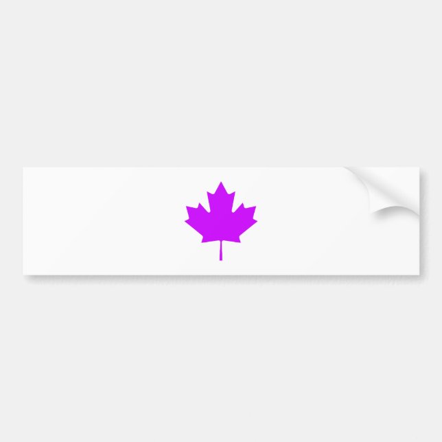 Maple Leaf PurpleTransp The MUSEUM Zazzle Gifts Bumper Sticker (Front)