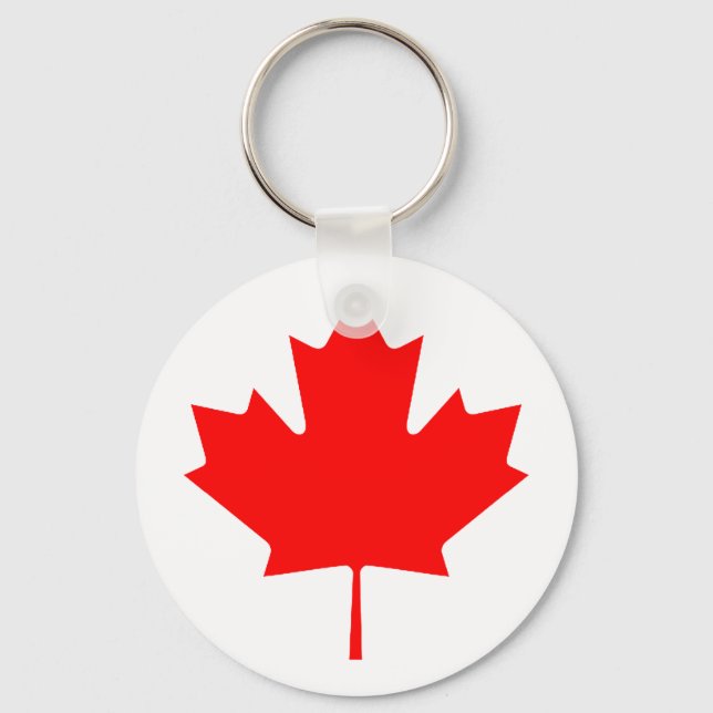 Maple Leaf RedTransp The MUSEUM Zazzle Gifts Key Ring (Front)