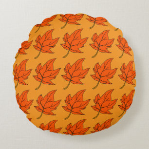 Maple leaf round cushion