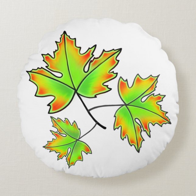 Maple Leaf Round Cushion (Front)
