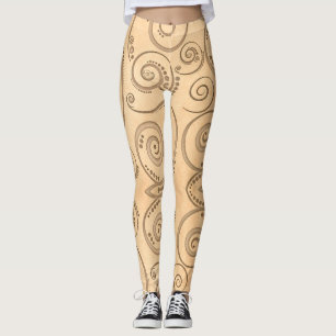 Maple Leaf Seamless Pattern Leggings