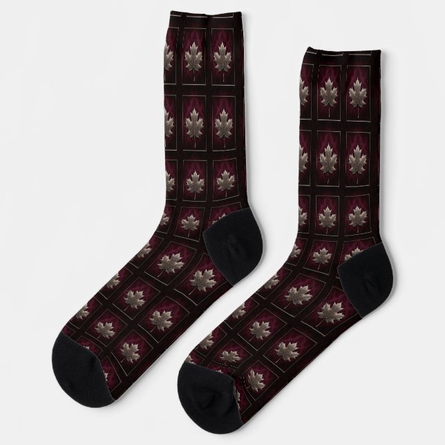 Maple Leaf Socks (Left)